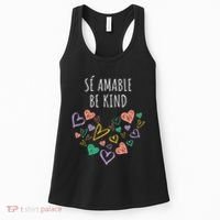 Be Kind In Spanish Se Amable Hearts Women And Girl Inspiring Women's Tank Top thumb 0