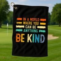Be Kind Inspirational Vibes Kindness Positive Golf Towel thumb 1