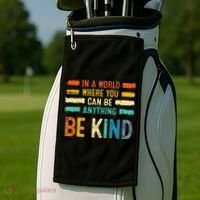 Be Kind Inspirational Vibes Kindness Positive Golf Towel thumb 2
