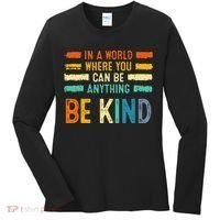 Be Kind Inspirational Vibes Kindness Positive Women's Long Sleeve Shirt thumb 0