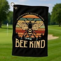 Bee Kind Kindness Inspirational Positive Golf Towel thumb 1