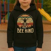 Bee Kind Kindness Inspirational Positive Kids Hoodie thumb 3