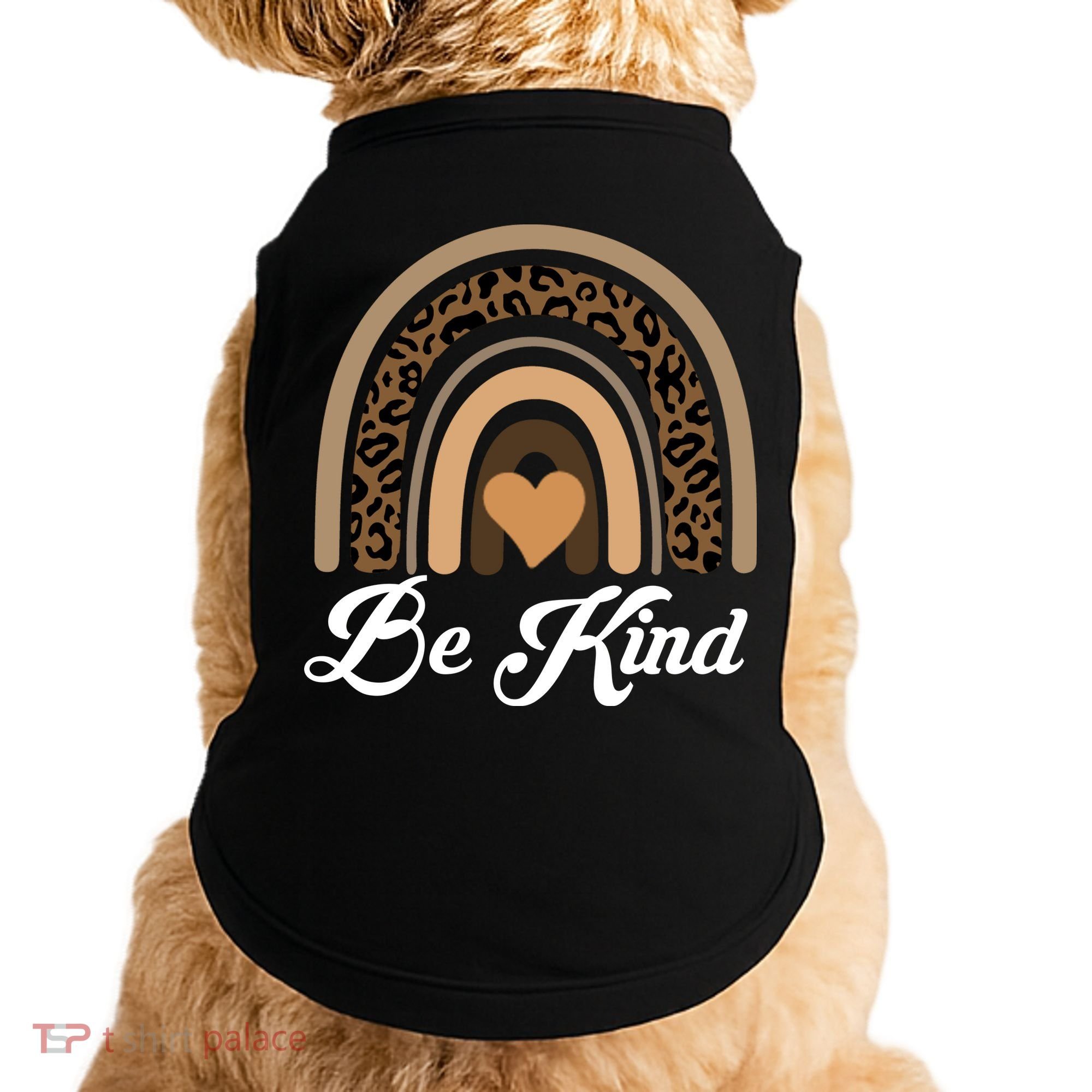 Be Kind, Kindness Matters Leopard Rainbow Cute Fall Autumn Doggie Tank