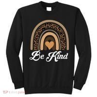 Be Kind, Kindness Matters Leopard Rainbow Cute Fall Autumn Sweatshirt thumb 0