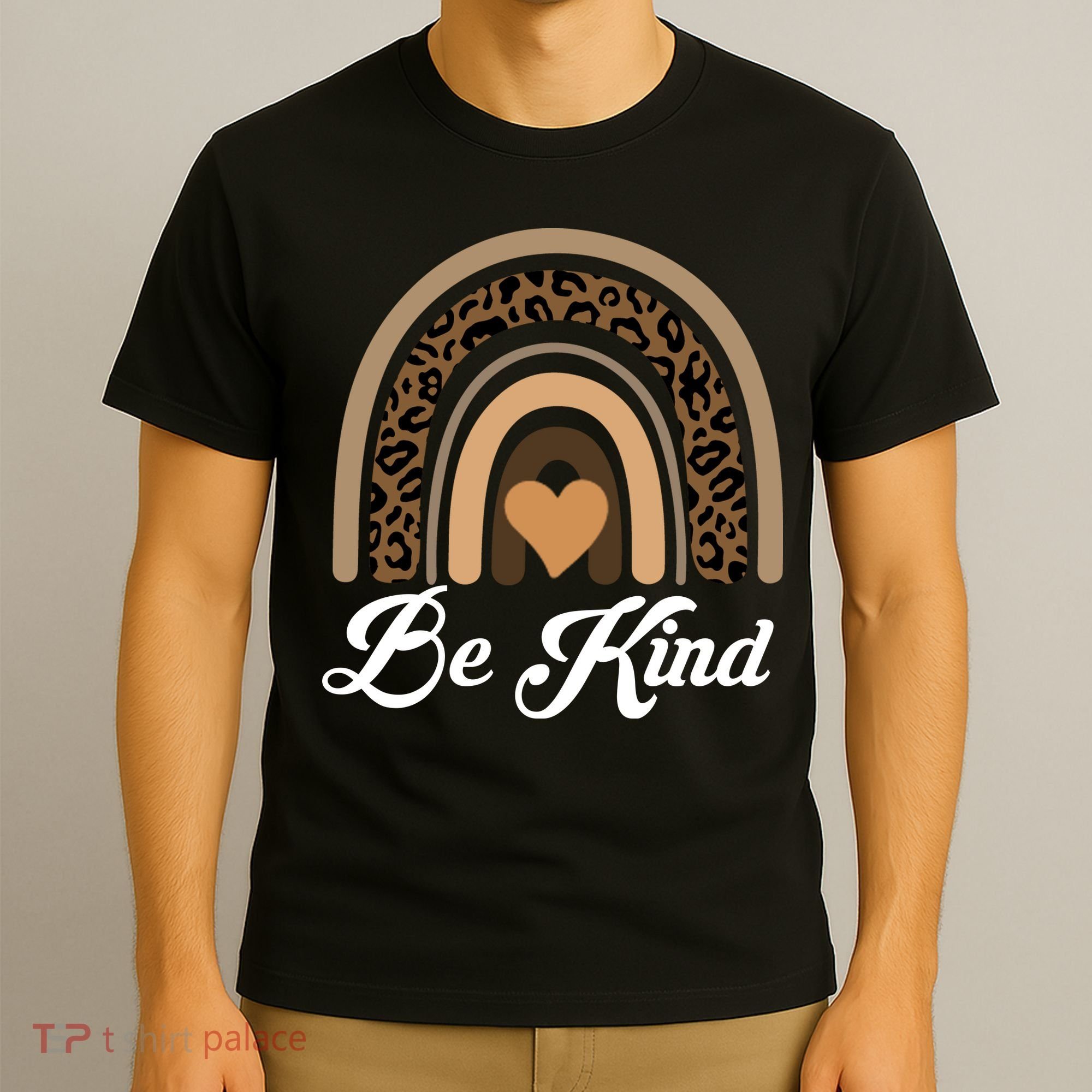 Be Kind, Kindness Matters Leopard Rainbow Cute Fall Autumn T-Shirt
