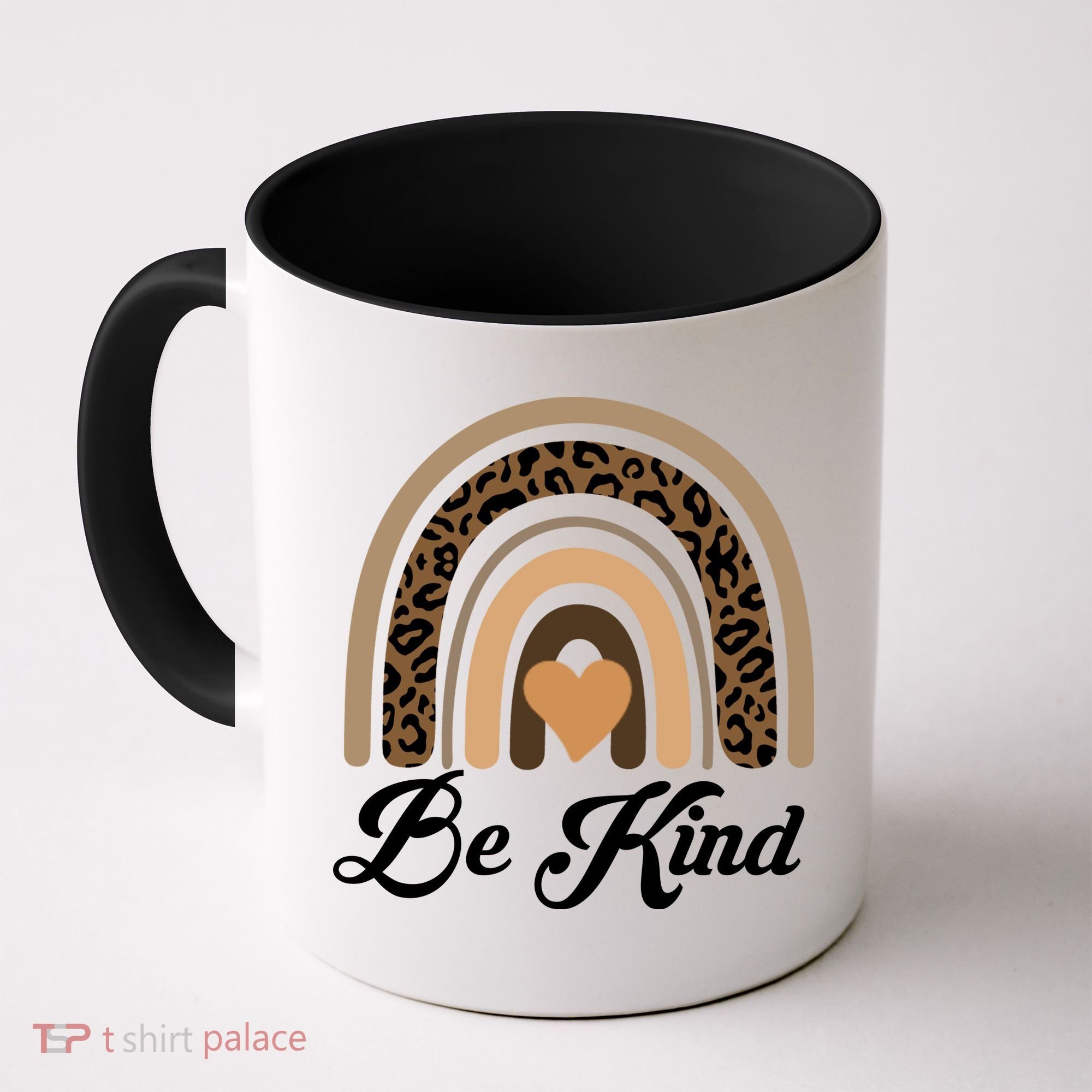 Be Kind, Kindness Matters Leopard Rainbow Cute Fall Autumn Coffee Mug