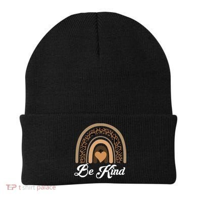 Be Kind, Kindness Matters Leopard Rainbow Cute Fall Autumn Beanie