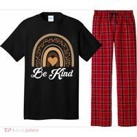 Be Kind, Kindness Matters Leopard Rainbow Cute Fall Autumn Pajama Set thumb 0