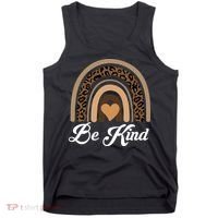 Be Kind, Kindness Matters Leopard Rainbow Cute Fall Autumn Tank Top thumb 0