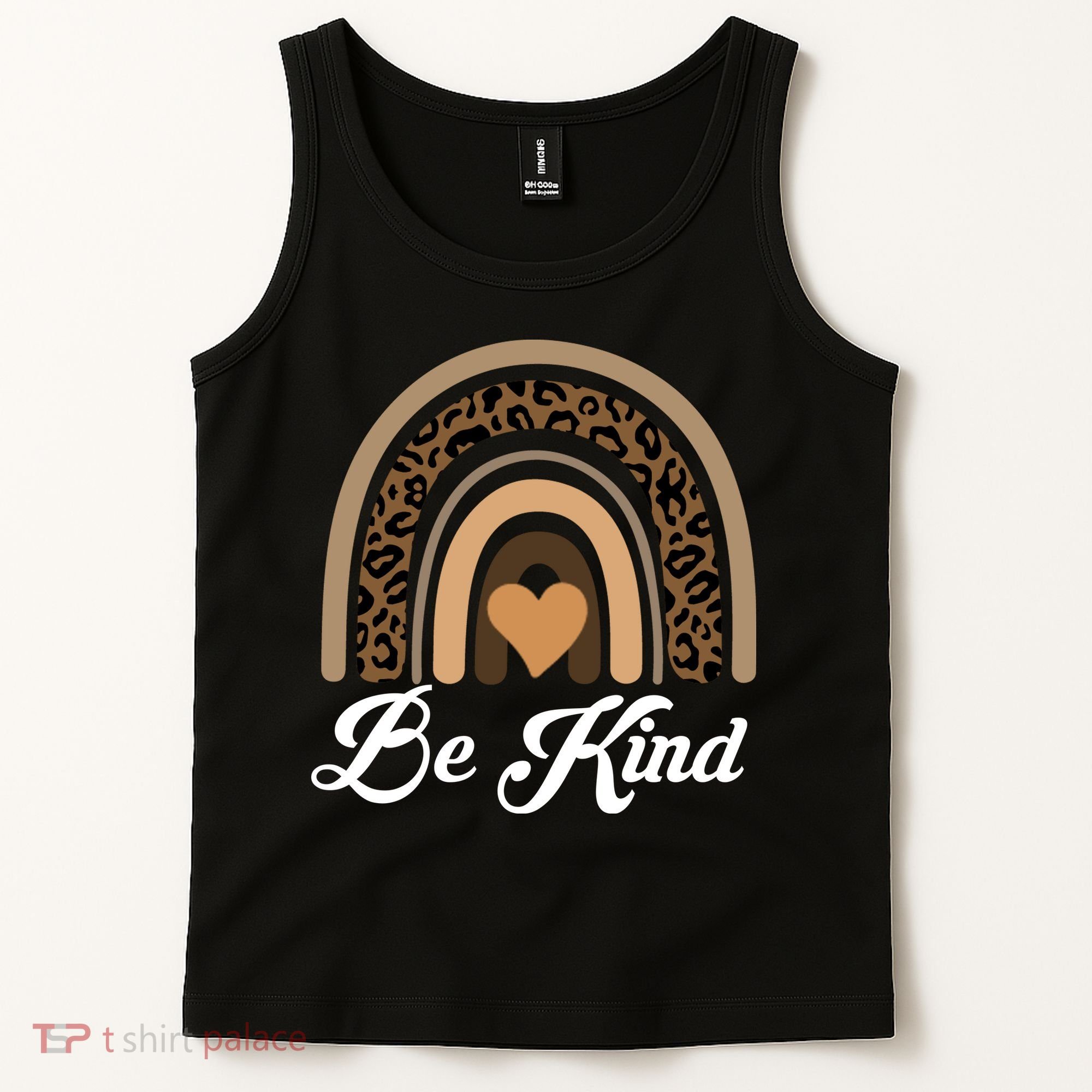 Be Kind, Kindness Matters Leopard Rainbow Cute Fall Autumn Tank Top