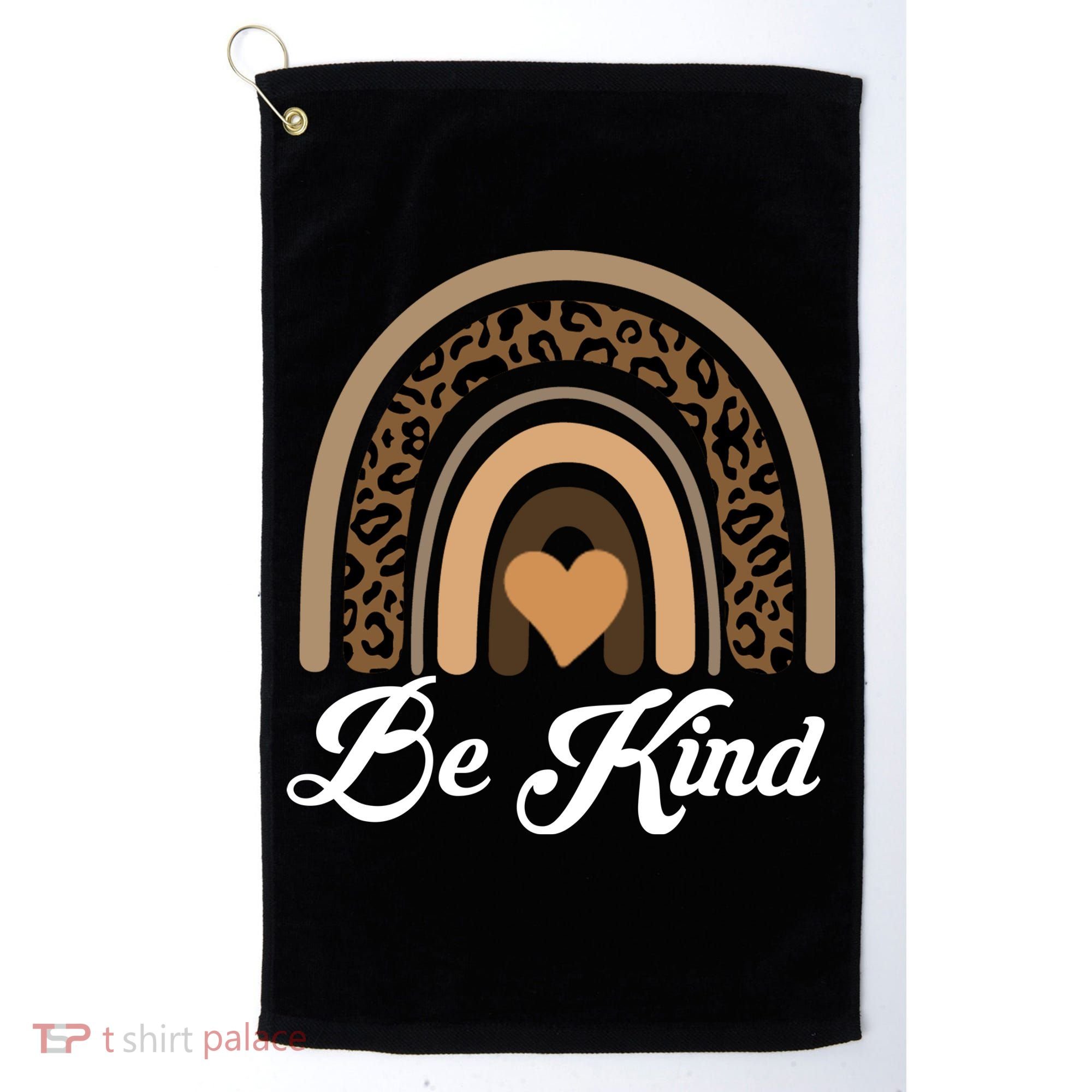 Be Kind, Kindness Matters Leopard Rainbow Cute Fall Autumn Golf Towel