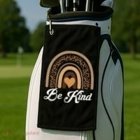 Be Kind, Kindness Matters Leopard Rainbow Cute Fall Autumn Golf Towel thumb 2