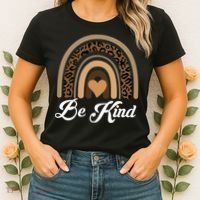 Be Kind, Kindness Matters Leopard Rainbow Cute Fall Autumn Women's T-Shirt thumb 2