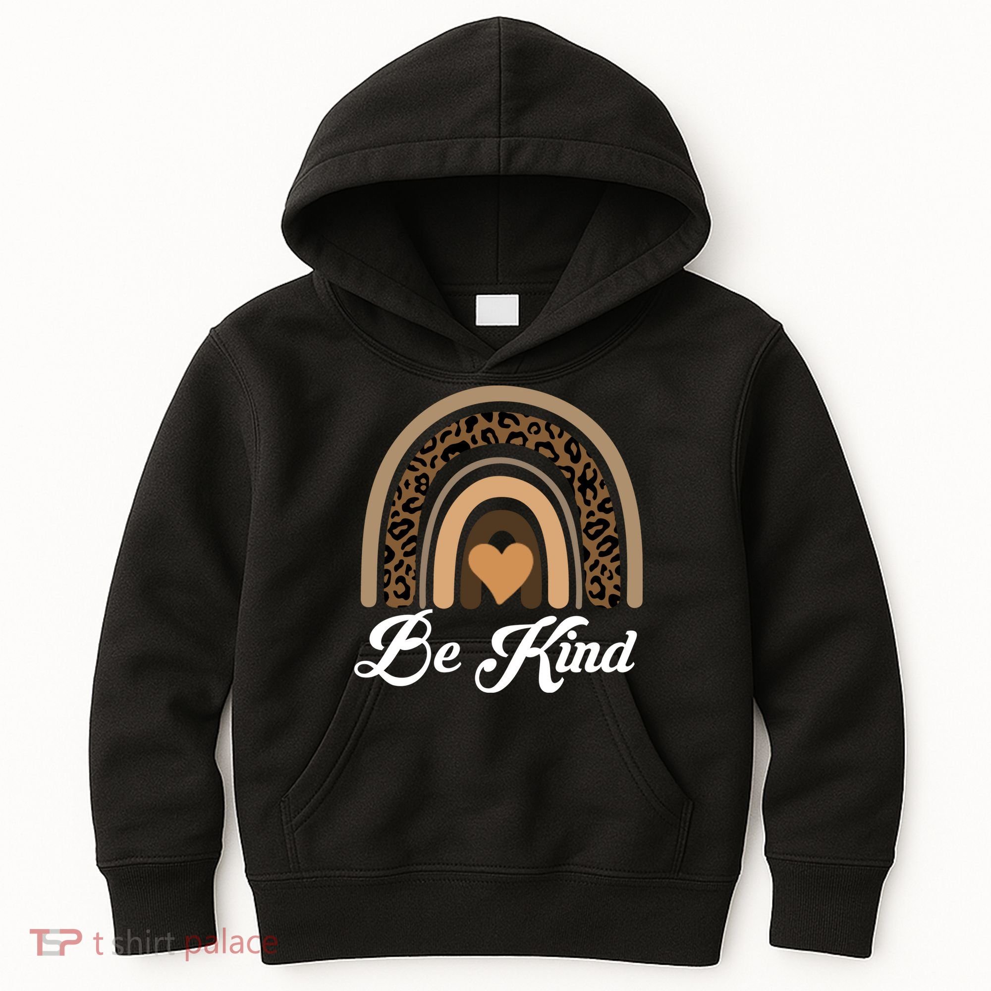 Be Kind, Kindness Matters Leopard Rainbow Cute Fall Autumn Kids Hoodie