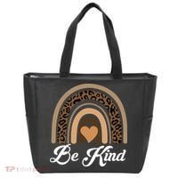 Be Kind, Kindness Matters Leopard Rainbow Cute Fall Autumn Tote Bag thumb 0