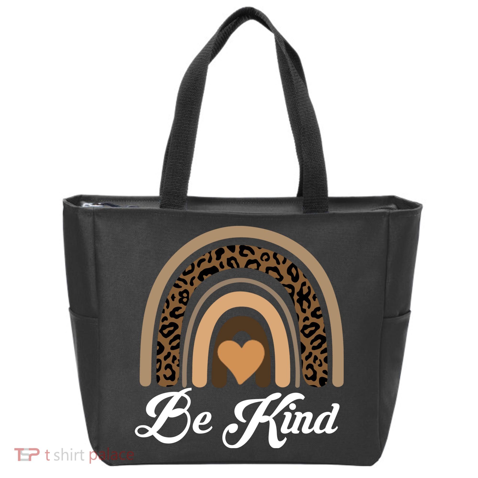 Be Kind, Kindness Matters Leopard Rainbow Cute Fall Autumn Tote Bag