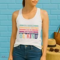 Be Kind Kindness Teacher Cute Inspirational Bless Women's Tank Top thumb 2