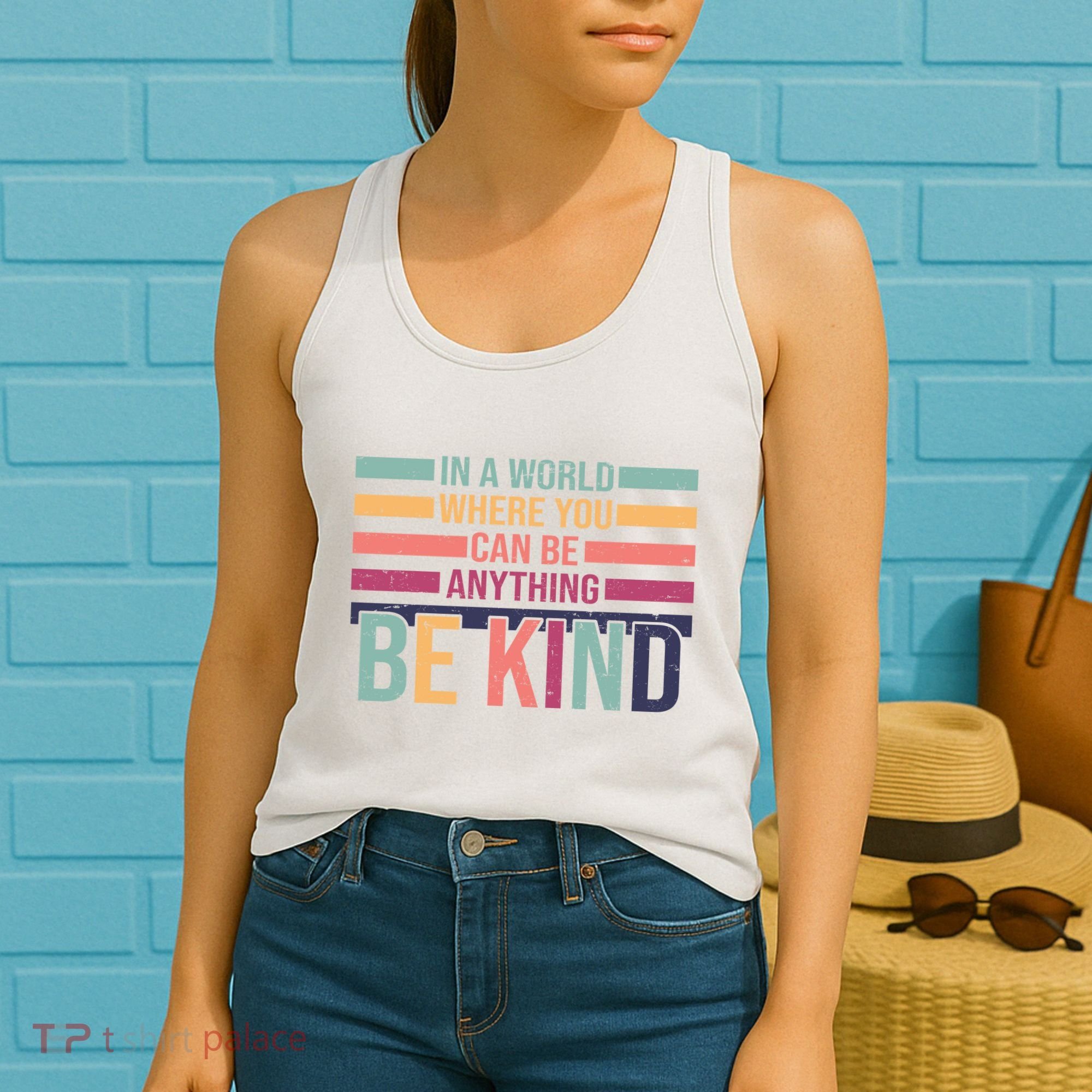 Be Kind Kindness Teacher Cute Inspirational Bless Women's Tank Top