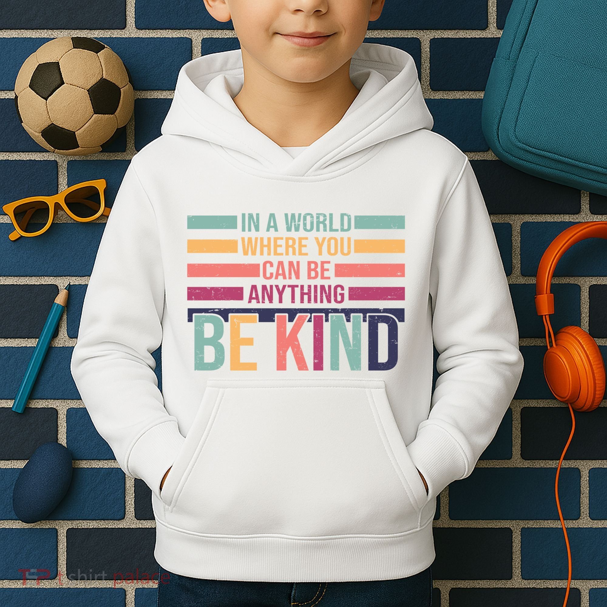 Be Kind Kindness Teacher Cute Inspirational Bless Kids Hoodie