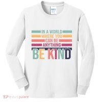 Be Kind Kindness Teacher Cute Inspirational Bless Kids Long Sleeve Shirt thumb 0