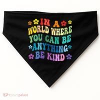 Be Kind Love Kindness Autism Mental Health Awareness USA-Made Doggie Bandana thumb 0