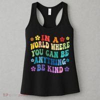 Be Kind Love Kindness Autism Mental Health Awareness Women's Tank Top thumb 3