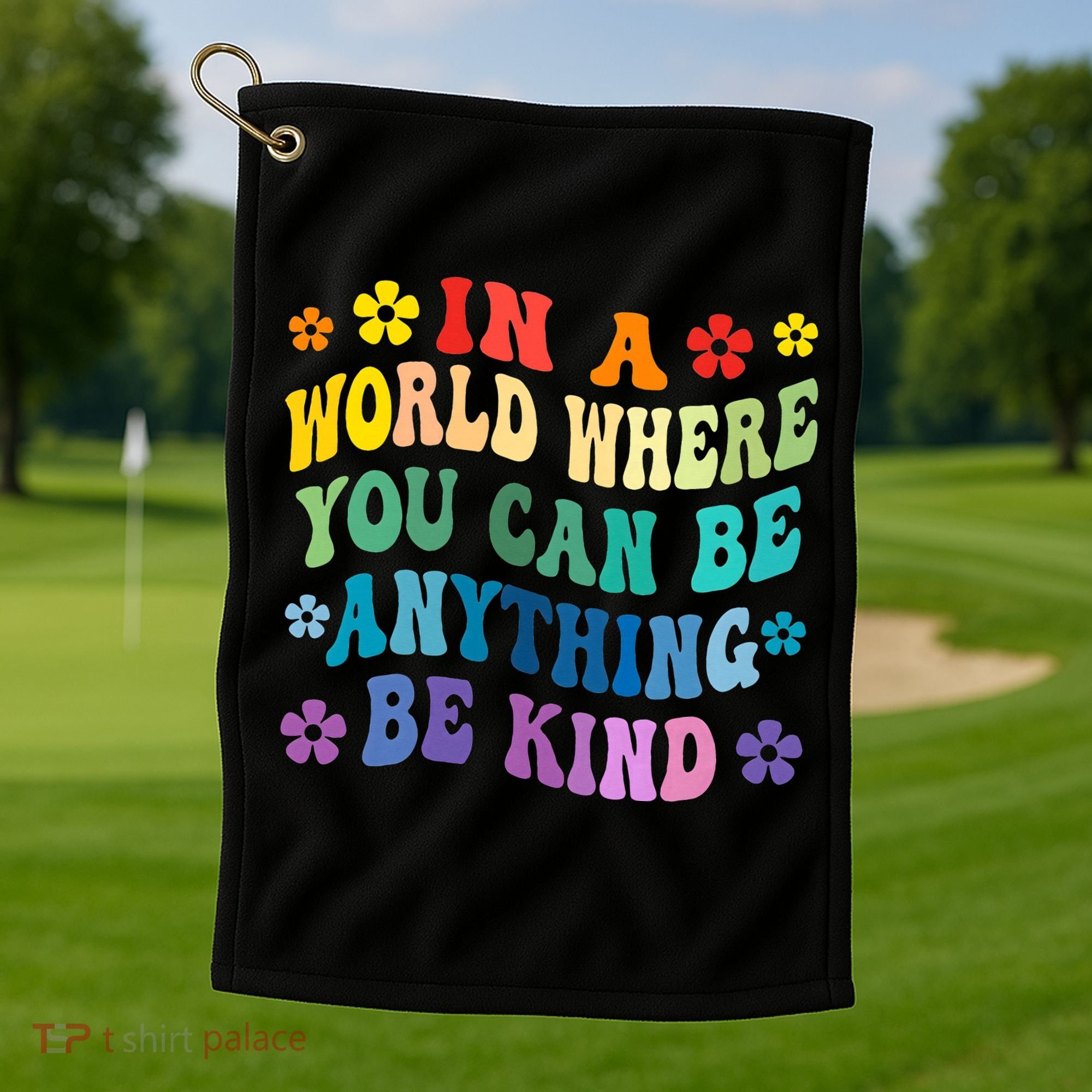 Be Kind Love Kindness Autism Mental Health Awareness Golf Towel