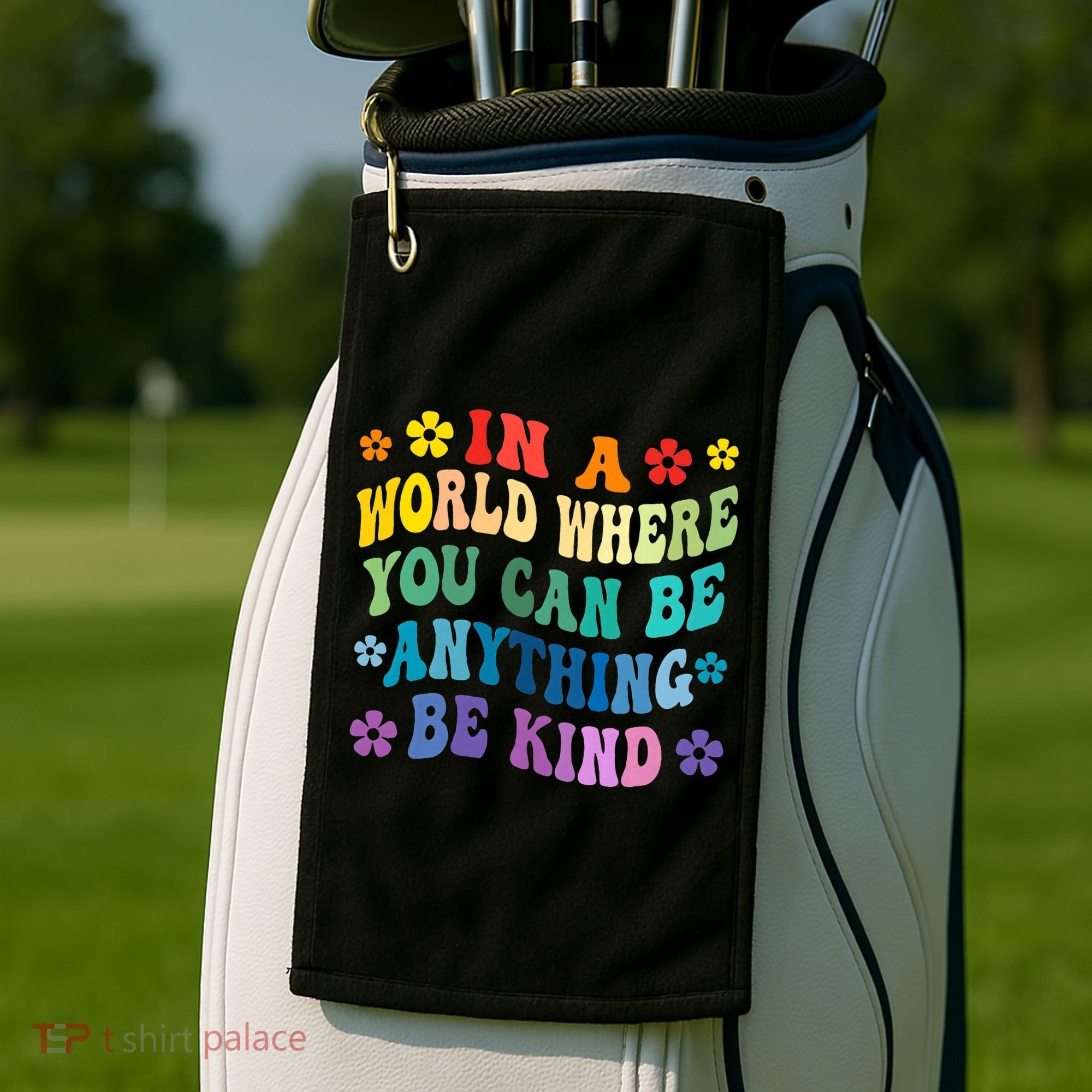 Be Kind Love Kindness Autism Mental Health Awareness Golf Towel