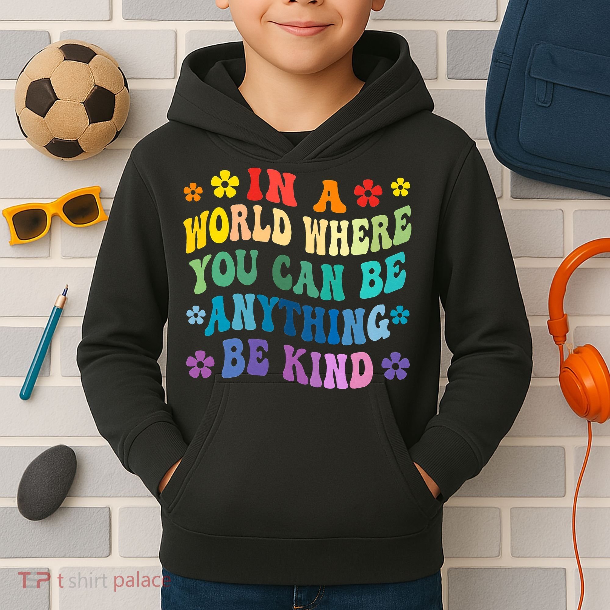 Be Kind Love Kindness Autism Mental Health Awareness Kids Hoodie