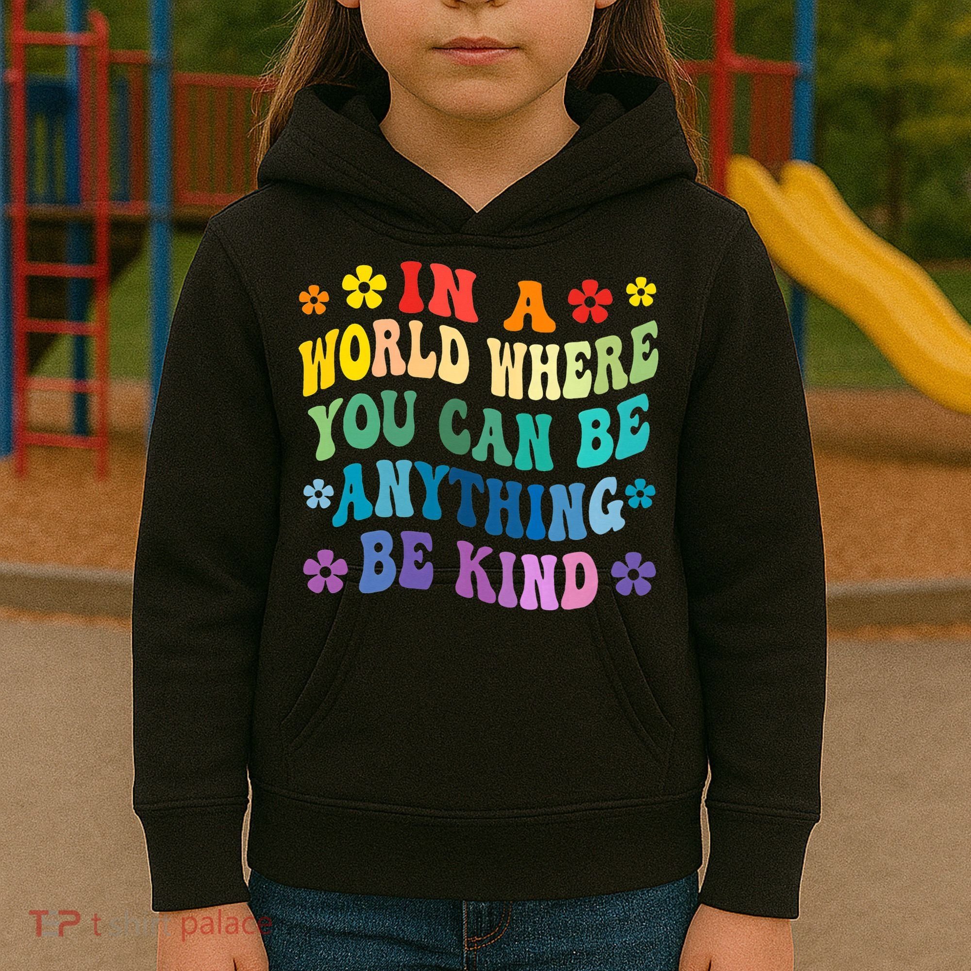 Be Kind Love Kindness Autism Mental Health Awareness Kids Hoodie