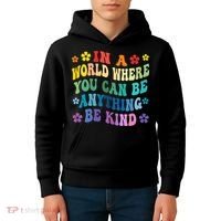 Be Kind Love Kindness Autism Mental Health Awareness Kids Hoodie thumb 4