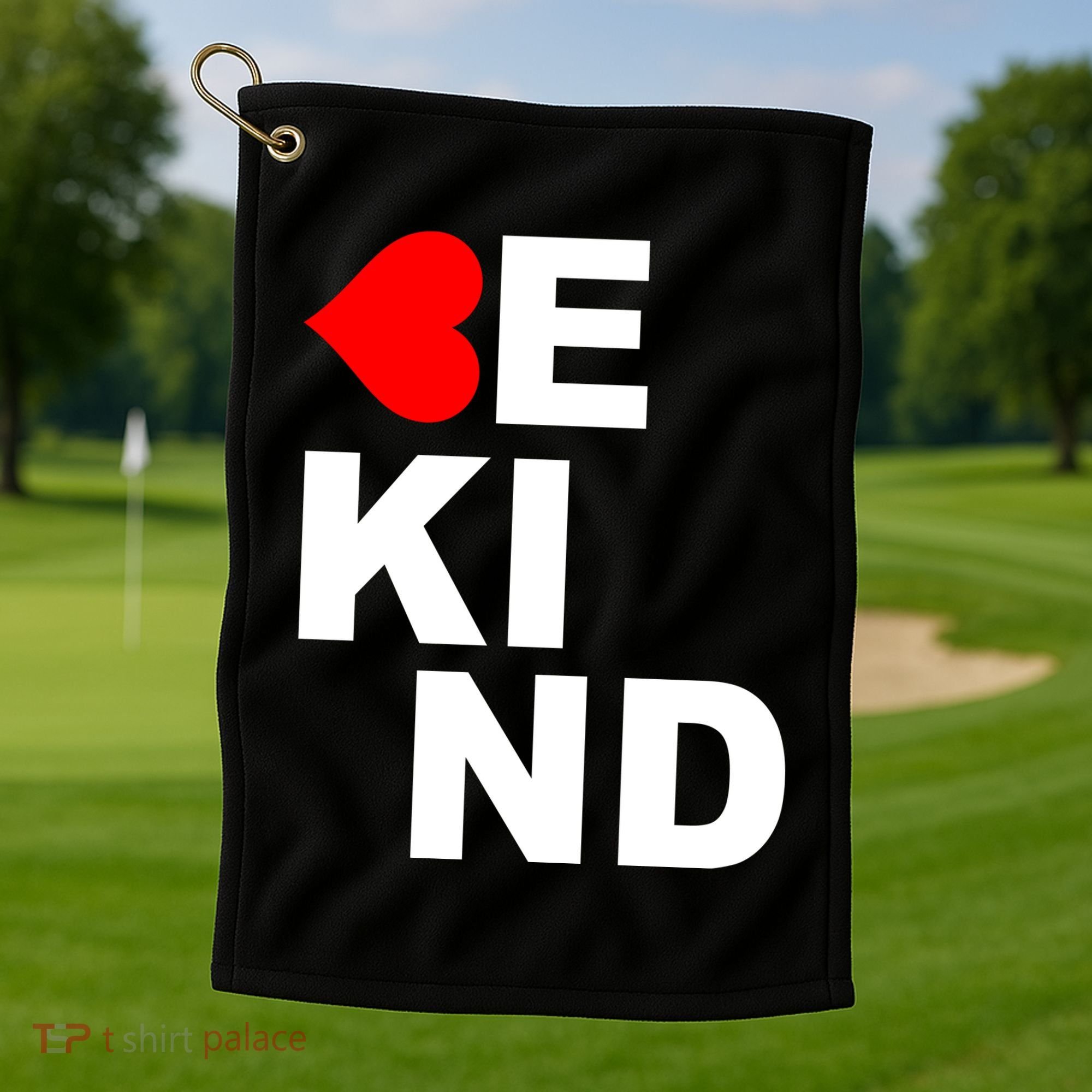Be Kind Love Heart, Kindness Matters Golf Towel