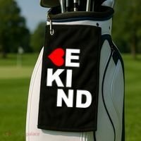 Be Kind Love Heart, Kindness Matters Golf Towel thumb 2