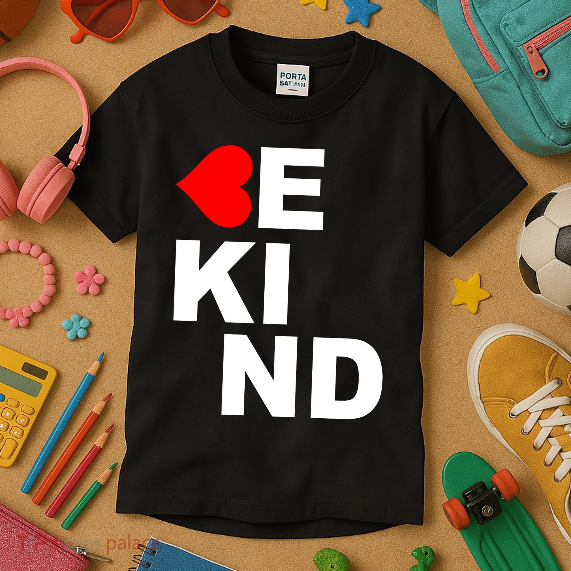 Be Kind Love Heart, Kindness Matters Kids T-Shirt