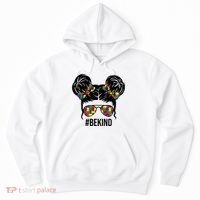 Be Kind Messy Bun Autism Awareness Hoodie thumb 0