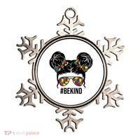 Be Kind Messy Bun Autism Awareness Ornament thumb 0