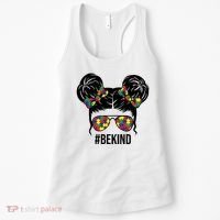 Be Kind Messy Bun Autism Awareness Women's Tank Top thumb 0