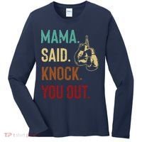 Boxing Kickboxing Mama Said Knock You Out Women's Long Sleeve Shirt thumb 0