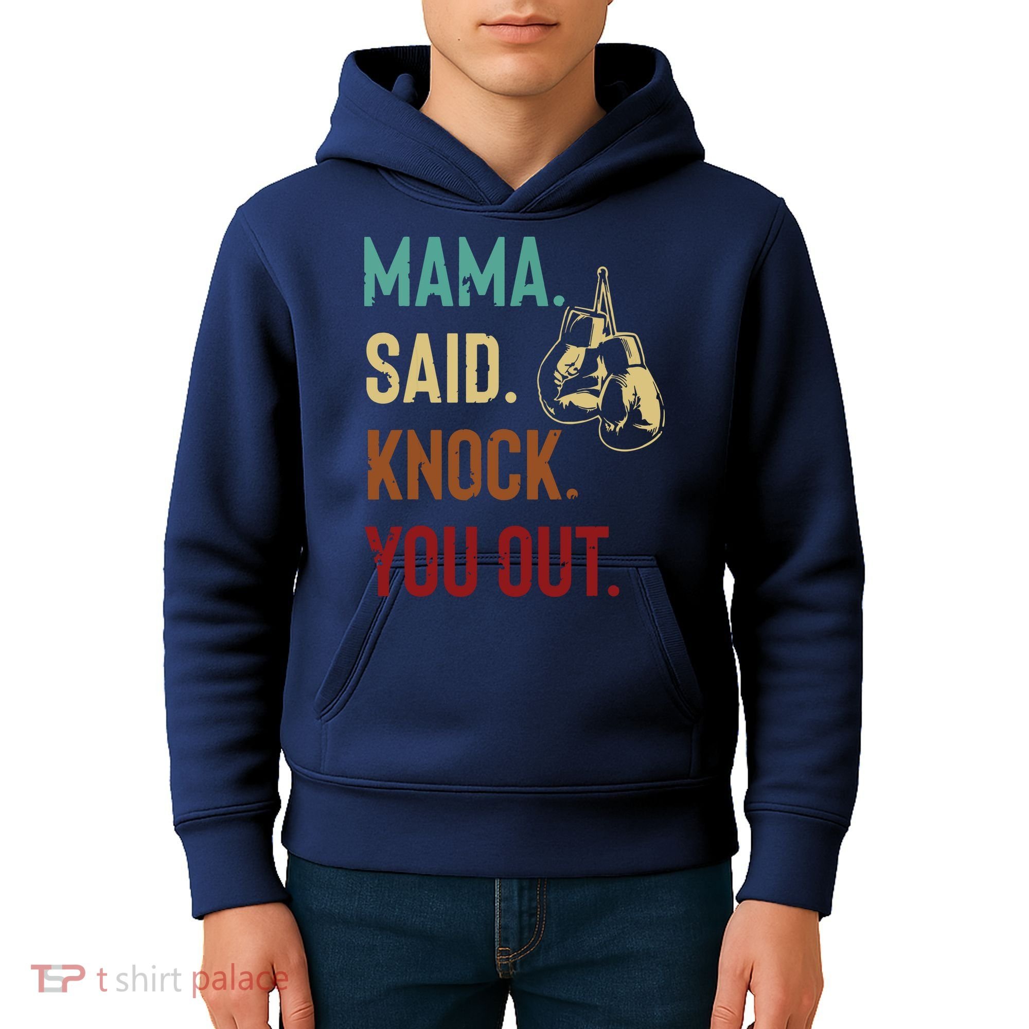 Boxing Kickboxing Mama Said Knock You Out Kids Hoodie