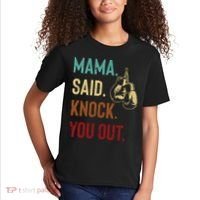 Boxing Kickboxing Mama Said Knock You Out Kids T-Shirt thumb 2