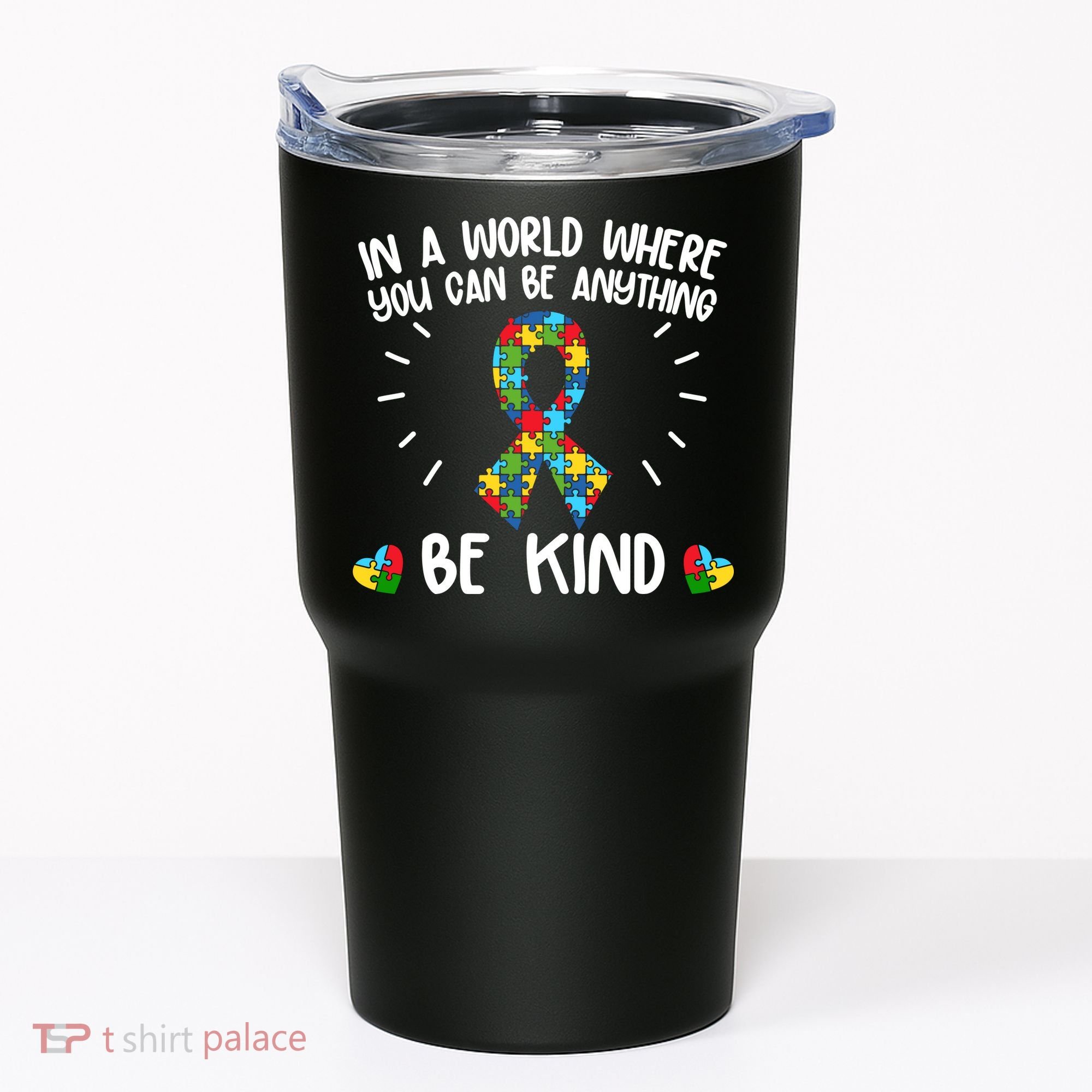 Be Kind Motivational Autism Awareness Slogan Autism Puzzle Message Tumbler