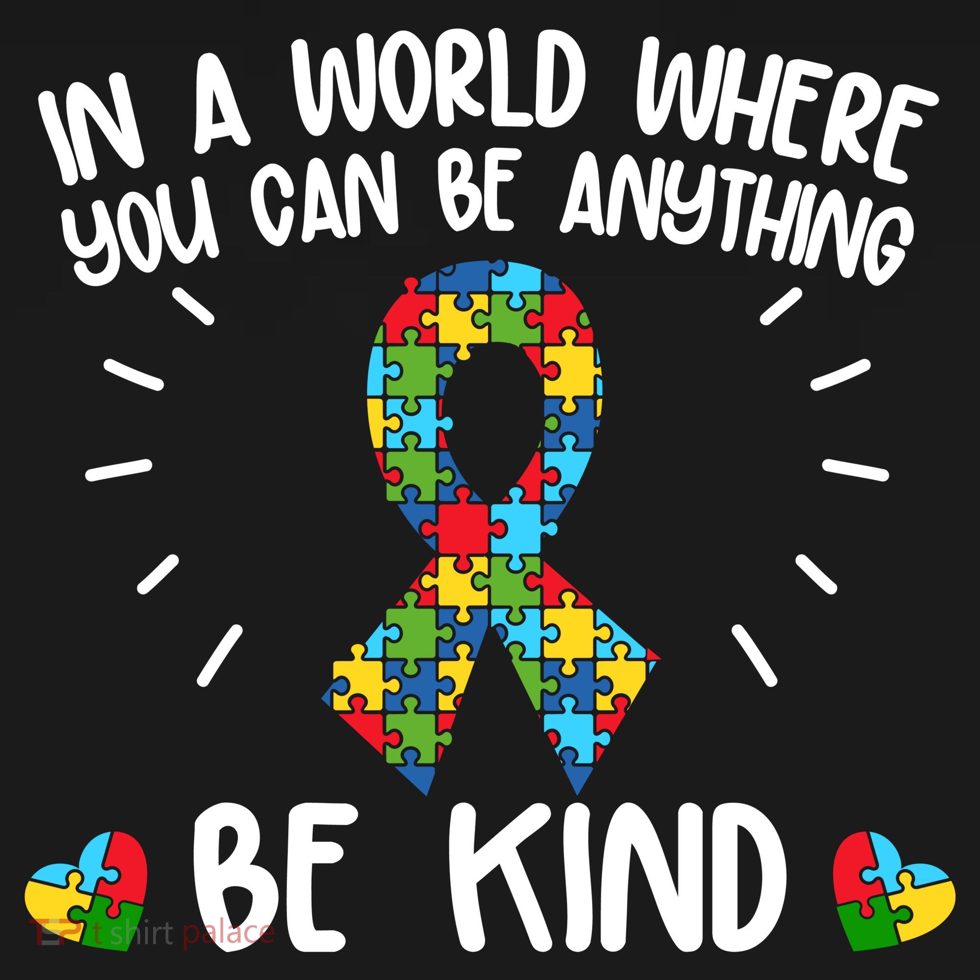 Be Kind Motivational Autism Awareness Slogan Autism Puzzle Message Mousepad