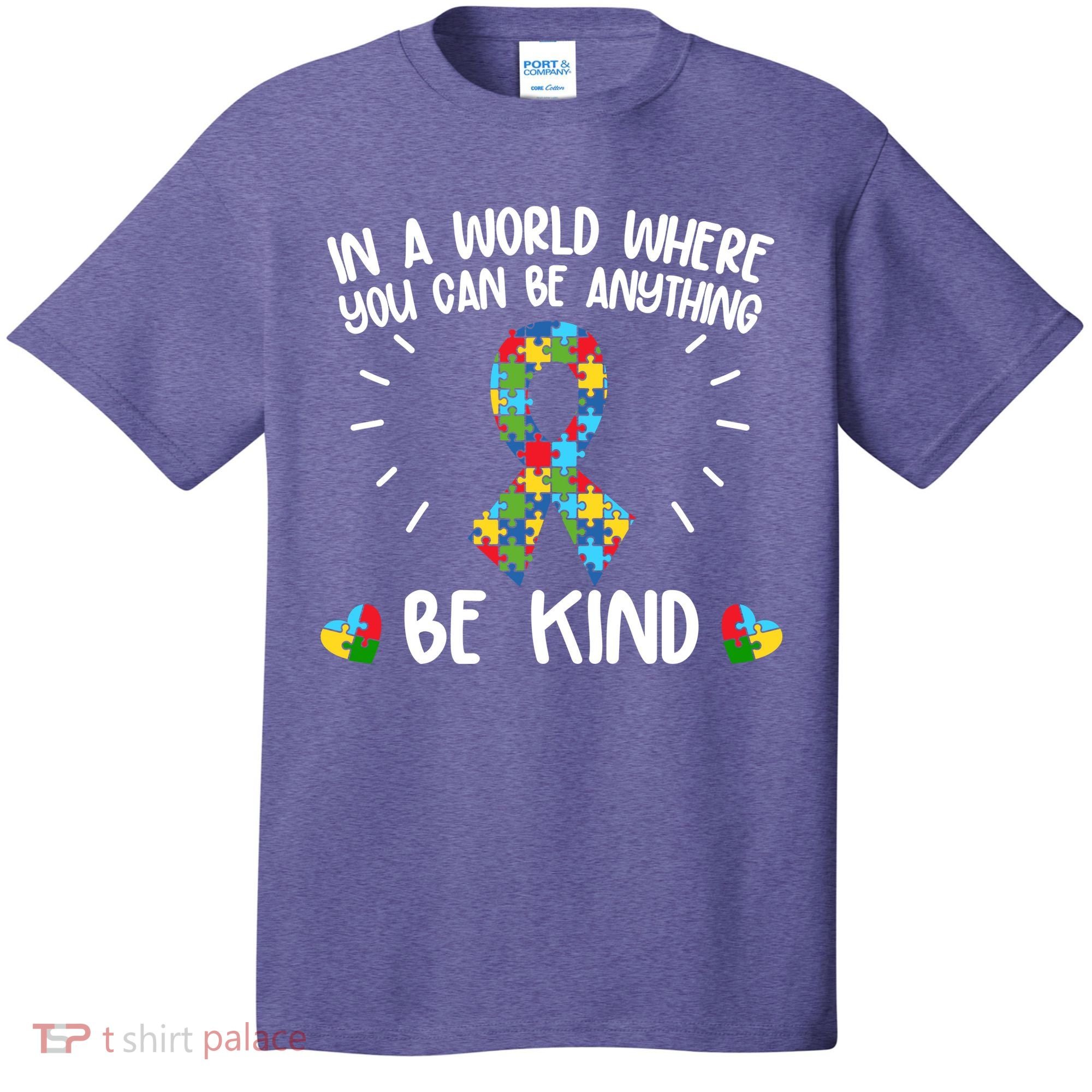 Be Kind Motivational Autism Awareness Slogan Autism Puzzle Message T-Shirt