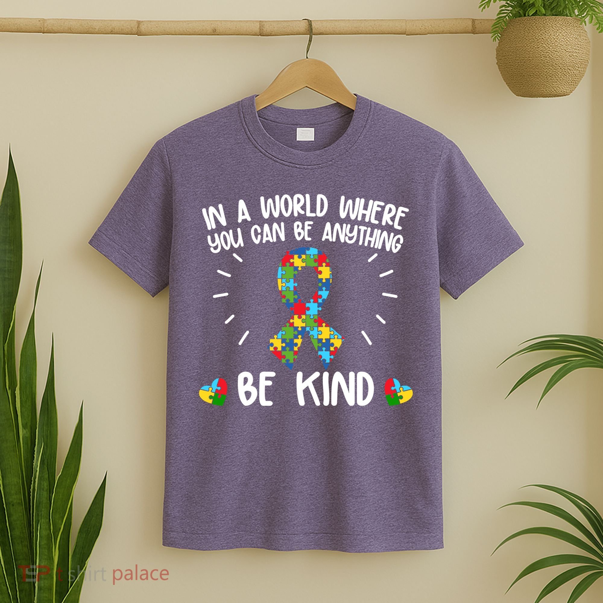 Be Kind Motivational Autism Awareness Slogan Autism Puzzle Message T-Shirt