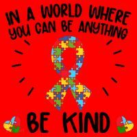 Be Kind Motivational Autism Awareness Slogan Autism Puzzle Message Santa Hat thumb 1
