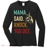 Boxing Kickboxing Mama Said Knock You Out Women's Long Sleeve Shirt thumb 0