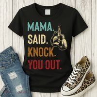 Boxing Kickboxing Mama Said Knock You Out Women's T-Shirt thumb 3