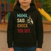 Boxing Kickboxing Mama Said Knock You Out Kids Hoodie thumb 3