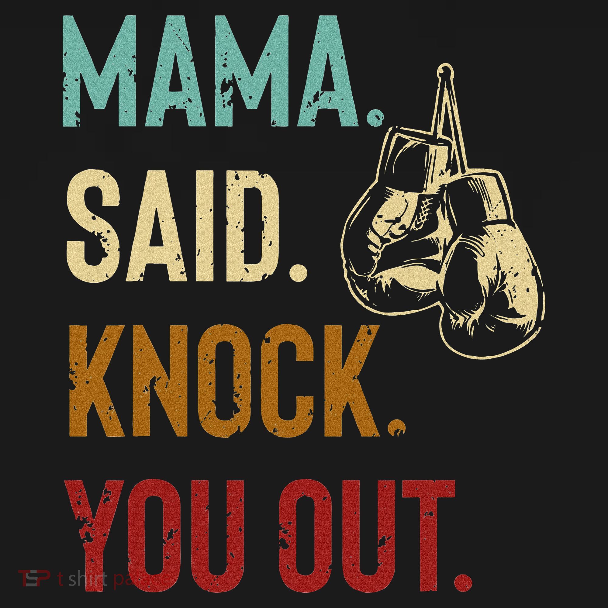 Boxing Kickboxing Mama Said Knock You Out Kids Long Sleeve Shirt