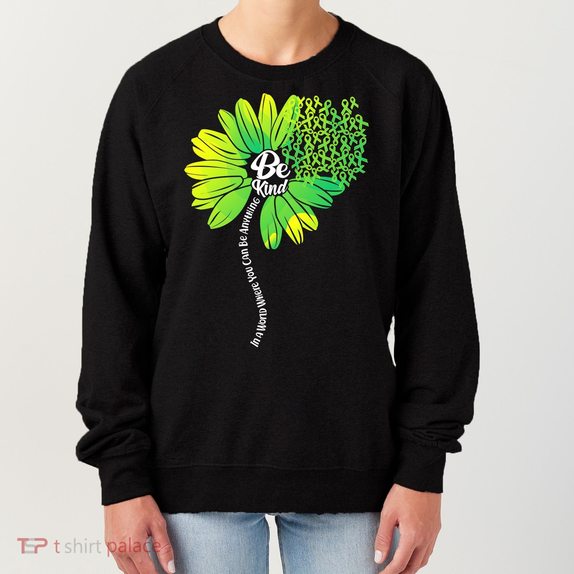 Be Kind Mental Health Awareness Flower Women's Sweatshirt